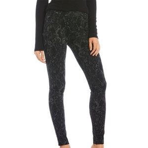 Sanctuary/Anthropologie Black Snakeskin Pull-On Stretch Pants